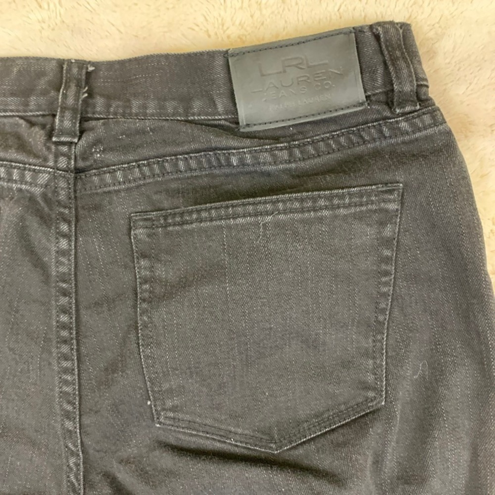 Lauren Ralph Lauren Modern Slim Black Embroidered Beaded Jeans Womens 10 - Picture 14 of 15